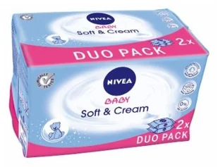 Nivea Baby CHUSTECZKI SOFT & CREAM DUOPACK 2X63SZT. - Chusteczki nawilżane - miniaturka - grafika 8