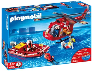 Playmobil PLAYMOBIL 4428 HELIKOPTER RATOWNICZY Z PONTONEM - Klocki - miniaturka - grafika 2