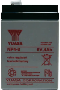 Akumulator 4Ah/6V NP4-6 Yuasa Agm Buforowy Kasy - Baterie do zasilaczy awaryjnych UPS - miniaturka - grafika 2