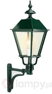 K. S. Verlichting B. V. Klasyczna lampa ścienna zewnętrzna Eemnes, zielona - Lampy ogrodowe - miniaturka - grafika 2