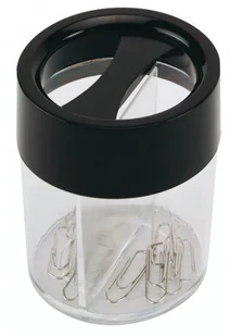 Q-CONNECT POJEMNIK MAGN NA SPINACZE MAŁY TRANSPARENTNY CZARNY KF02132 - Pojemniki biurowe - miniaturka - grafika 5