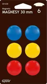 Magnesy - Grand Magnesy 6 sztuk 30mm mix kolor - KWTR471 NB-6368 - miniaturka - grafika 1