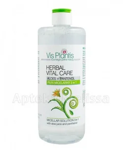 ELFA PHARM Vis Plantis Herbal Vital Care Płyn Micelarny 3w1 aloes + pantenol 500ml 815006 - Płyny micelarne - miniaturka - grafika 4