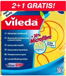 Vileda Ścierka uniwersalna 2+1 gratis (144826) - Ściereczki, gąbki, czyściki - miniaturka - grafika 2