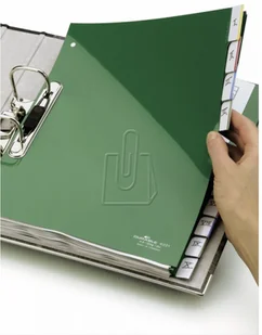 DURABLE Przekładki do segregatora A4 10 stron zielone 6221-05 - Przekładki do segregatorów - miniaturka - grafika 3