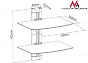 Uchwyty do telewizora - Maclean Uchwyt półka do DVD podwójna 8kg MC-662 - miniaturka - grafika 1