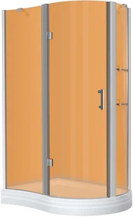 Novoterm Kerra Nero Bis T 120x90 lewa profil chrom szkło brązowe - Kabiny prysznicowe Novoterm Kerra Nero Bis T 120x90 lewa profil chrom szkło brązowe - Kabiny prysznicowe - miniaturka - grafika 1