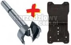 WOLFCRAFT Wiertło Forstner 35mm + szablon do otworów pod zawiasy 26 i 35 mm 8728000 - Wiertła - miniaturka - grafika 2