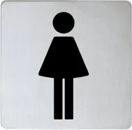 Akcesoria łazienkowe - Keuco Universal Tabliczka na drzwi, Symbol - Panie, Stal Nierdzewna 14977070000 - miniaturka - grafika 1
