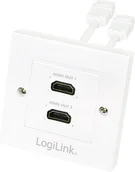 Gniazdka elektryczne - LogiLink Gniazdo 2xHDMI - miniaturka - grafika 1