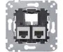 Gniazdka elektryczne - Schneider MERTEN MECHANIZM GNIAZDA KOMPUTEROWEGO PODWÓJNEGO RJ45 KAT.5E F/STP MERTEN MTN4575-0012 - miniaturka - grafika 1