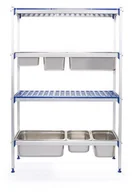 Meble gastronomiczne - Hendi Regał magazynowy aluminiowy na pojemniki GN 1/1 812372 - Hendi, 812372 812372 - miniaturka - grafika 1