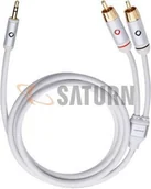 Kable - Oehlbach Kabel Jack 3,5 mm - 2 x RCA Biały 3m J-35 - R 300 60003 - miniaturka - grafika 1