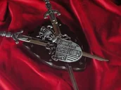 Repliki - broń - Hiszpania DEKORACYJNA RODOWA PANOPLIA RYCERSKA - miniaturka - grafika 1