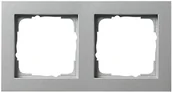 Klawisze i ramki - Gira Osłona E2 podwójna ramka aluminium - miniaturka - grafika 1