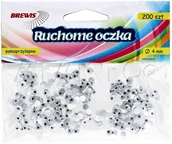 Zabawki kreatywne - Brewis Oczka ruchome 4mm (200) VB8291 - miniaturka - grafika 1