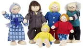 Lalki dla dziewczynek - Goki Rodzinka - drewniane lalki do domku - miniaturka - grafika 1