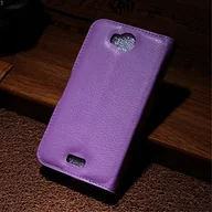 Etui i futerały do telefonów - Wiko LD a000266 Case Skórzany pokrowiec pokrowiec ochronny z kieszonką na kartę gładkie dla Cink Peax/Peax 2, fioletowy - miniaturka - grafika 1