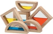 Klocki - Plan Toys Kolorowe wodne klocki - miniaturka - grafika 1