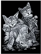 Zabawki kreatywne - Royal & Langnickel miedziorys junior (srebrny) - koty SILF13 - miniaturka - grafika 1