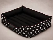 Legowiska dla psów - Hobbydog XL Legowisko Prestiż - Czarne w łapki - miniaturka - grafika 1