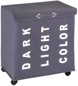 Pudła i pojemniki do przechowywania - Wenko Pojemnik na pranie TRIVO GREY aż 116 litrów B01DISZYL0 - miniaturka - grafika 1