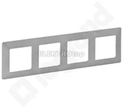 Klawisze i ramki - Legrand 754134VALENA LIFE RAMKA X4 ALUMINIUM - miniaturka - grafika 1