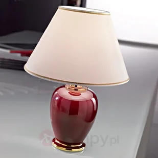 AUSTROLUX BY KOLARZ Kolarz Ciekawa lam. stoł. Bordeaux, wys. 34 cm, śr. 25 cm - Lampy stojące - miniaturka - grafika 3