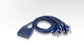 Przełączniki KVM - Aten KVM 4/1 CS-64US USB (Audio, zitegrowane kable) - miniaturka - grafika 1