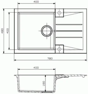 Alveus ROCK 130 STEEL 4203004 - Zlewozmywaki - miniaturka - grafika 2