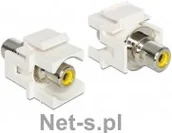 Pozostałe akcesoria sieciowe - Delock Moduł Keystone RCA F ->RCA F Źółty pozłacane styki (86306) - miniaturka - grafika 1