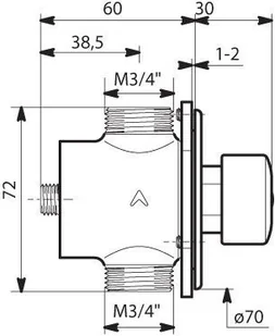 Delabie Tempostop 749770 - Baterie podtynkowe - miniaturka - grafika 2