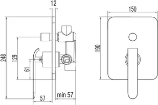 Blue Water Art Platino EMI-BPD.220BC - Baterie wannowe i prysznicowe - miniaturka - grafika 2