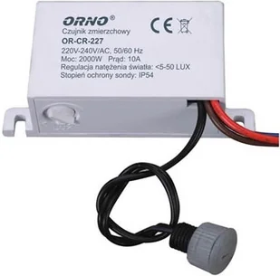 Orno Czujnik zmierzchowy OR-CR-227 z zewnętrzną sondą - Czujniki ruchu i zmierzchu Orno Czujnik zmierzchowy OR-CR-227 z zewnętrzną sondą - Czujniki ruchu i zmierzchu - miniaturka - grafika 2