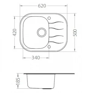 Alveus WAVE 10 CZARNY 1102726 - Zlewozmywaki - miniaturka - grafika 2