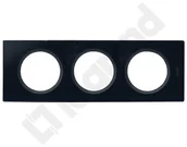 Klawisze i ramki - Legrand Celiane Ramka szkło czarny grafit x3 poz/pion 069303 - miniaturka - grafika 1