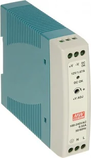 Mean Well Zasilacz LED MDR 20W 12V/DC MDR-20-12 - Zasilacze i transformatory - miniaturka - grafika 3