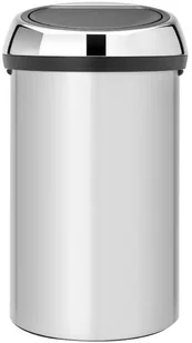 Brabantia Kosz na śmieci Touch Bin 60L metaliczny szary pokrywa pokrywa stal polerowana 402425 - Kosze na śmieci - miniaturka - grafika 2