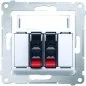 Kontakt Simon Gniazdo głośnikowe podwójne SIMON 54 biały - Gniazdka elektryczne - miniaturka - grafika 2
