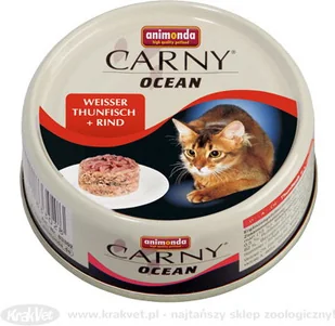 Animonda Carny Ocean 24 X 80 G Biały Tuńczyk Z Wołowiną - Mokra karma dla kotów - miniaturka - grafika 2
