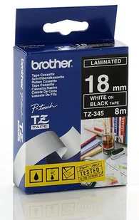 Brother Taśma 18mm WHITE ON BLACK - Akcesoria do kas i terminali - miniaturka - grafika 2