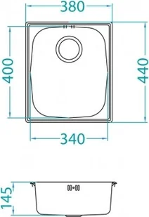 Alveus BASIC 10 stal LEN 1082196 - Zlewozmywaki - miniaturka - grafika 2