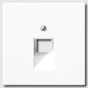 Klawisze i ramki - Jung LS 990 Biały Pokrywa gniazda telefon/komputer x1 LS969-1UAWW - miniaturka - grafika 1