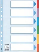 Przekładki do segregatorów - Esselte Przekładka A4 kolorowe 6 kartek - N0986 NB-5529 - miniaturka - grafika 1