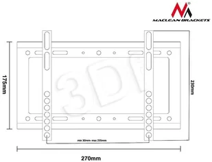 MACLEAN Uchwyt głośnikowy do kolumn MC-526 komplet 2 szt 3,5kg - Głośniki - stojaki i akcesoria - miniaturka - grafika 2