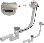 Syfony - Ravak Syfon wannowy z napuszczaniem przez przelew II chrom X01438 - miniaturka - grafika 1