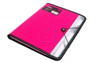 Teczki i skoroszyty - Deli Teczka harmonijkowa W38965 z notatnikiem niebieska - miniaturka - grafika 1