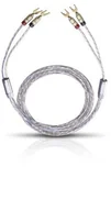 Kable - Oehlbach OEHLBACH Twin Mix Two wysokiej jakości przewód głośnikowy zestaw (posrebrzane Złącze 2 X 6,0 MM, buty z kablem) przezroczysta 4 m 10734 - miniaturka - grafika 1