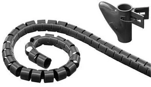Techly Elastyczna osłona na kable 2,5m 25mm średnicy czarna (306417) - Adaptery i przejściówki - miniaturka - grafika 2