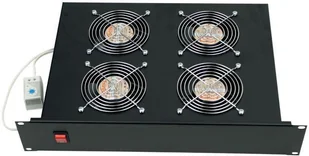 Triton PANEL WENTYLACYJNY POZIOMY 19" 4 WENTYLATORY 230V/150W TERMOSTAT, KOLOR SZARY SIETRIWEN0002 [2407249] - Szafy rack - miniaturka - grafika 2